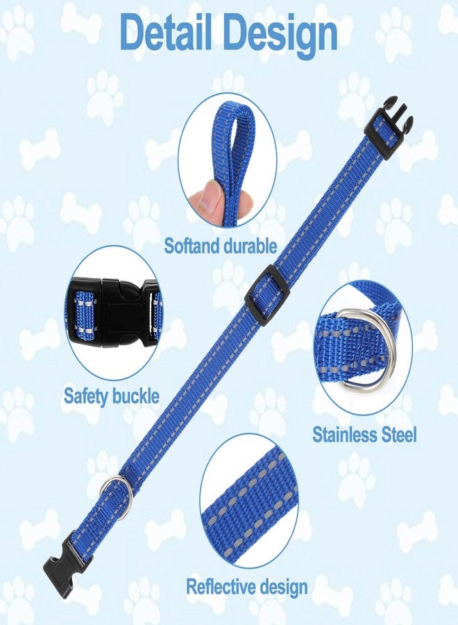 AojSup 20 Pcs Puppy Collars for Litter, Reflective Puppy Collars Adjustable Puppy ID Collars Soft Nylon Whelping Collars for Newborn Litter Puppy Pets-Reflective, Small - Image 3